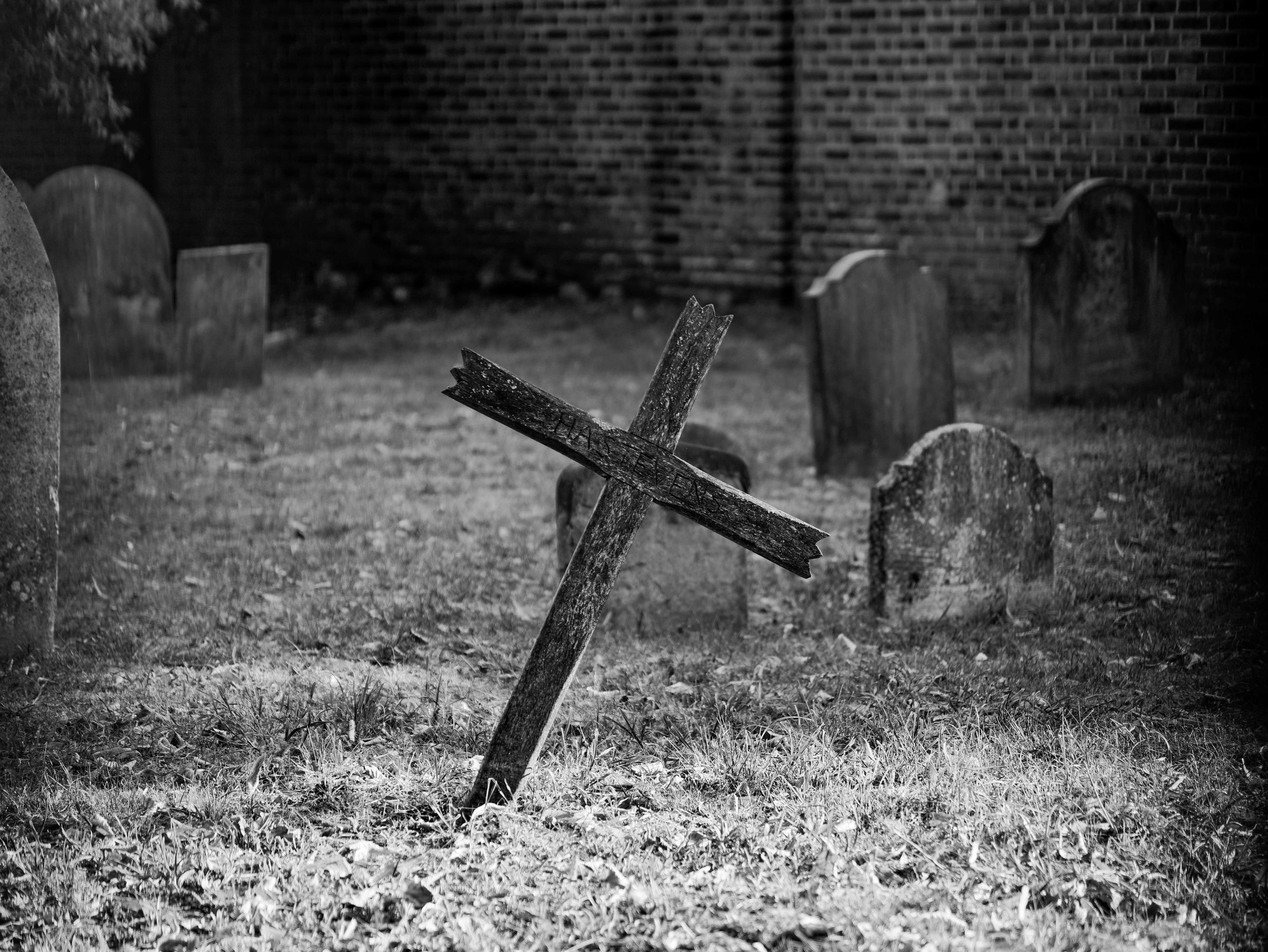 cross on graveyard